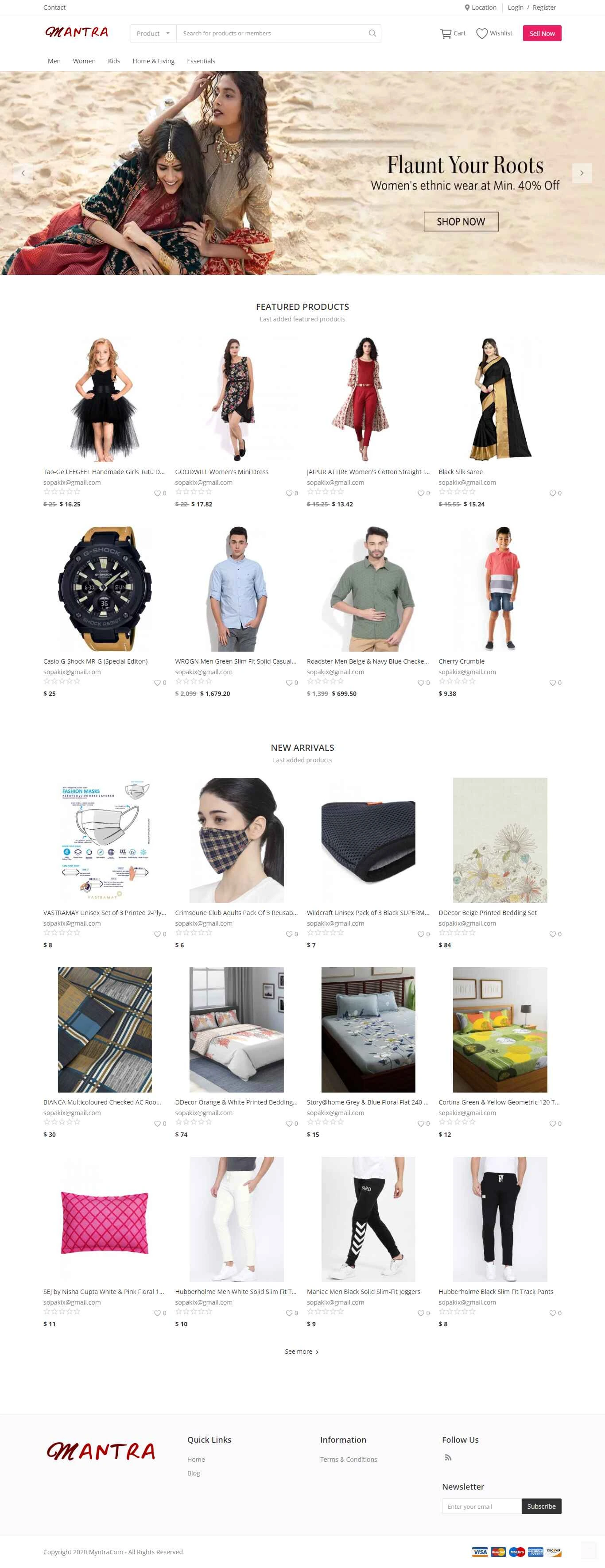 Clothes and Fashion Store Website Demo