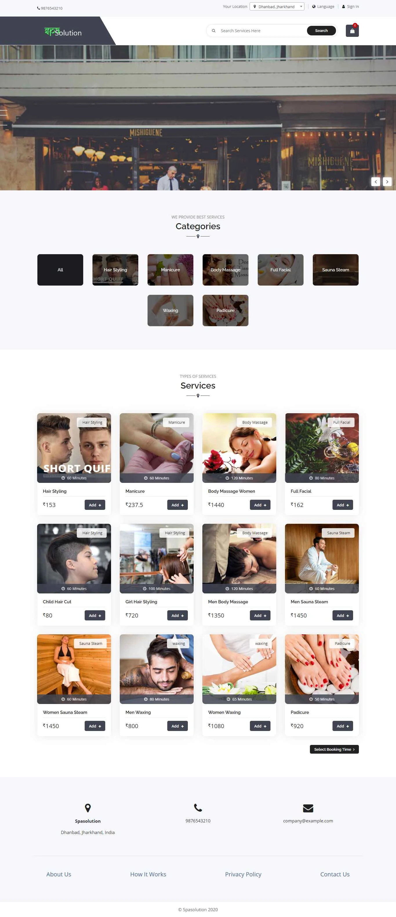 Salon & Beauty Parlour Website Development