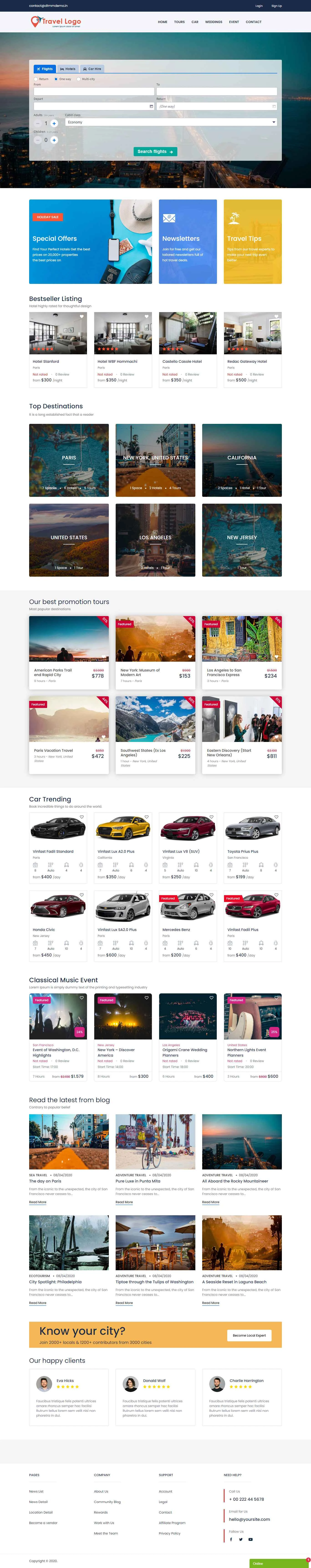 Travel Affiliate Website for Start Up Travel Business