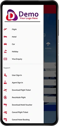 Travel Android App Side Menu