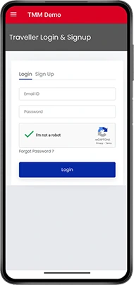 Travel Android App Traveller Sign Up Page